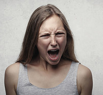 Woman with Angry face