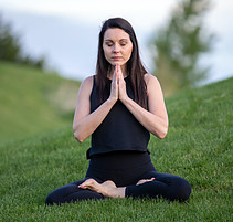 Woman in meditation posture