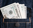 Pocket full of money image