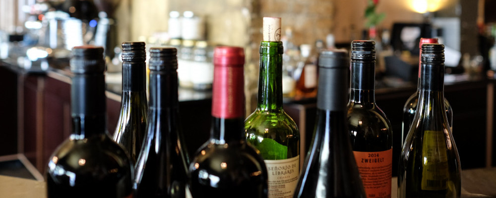 wine bottles image